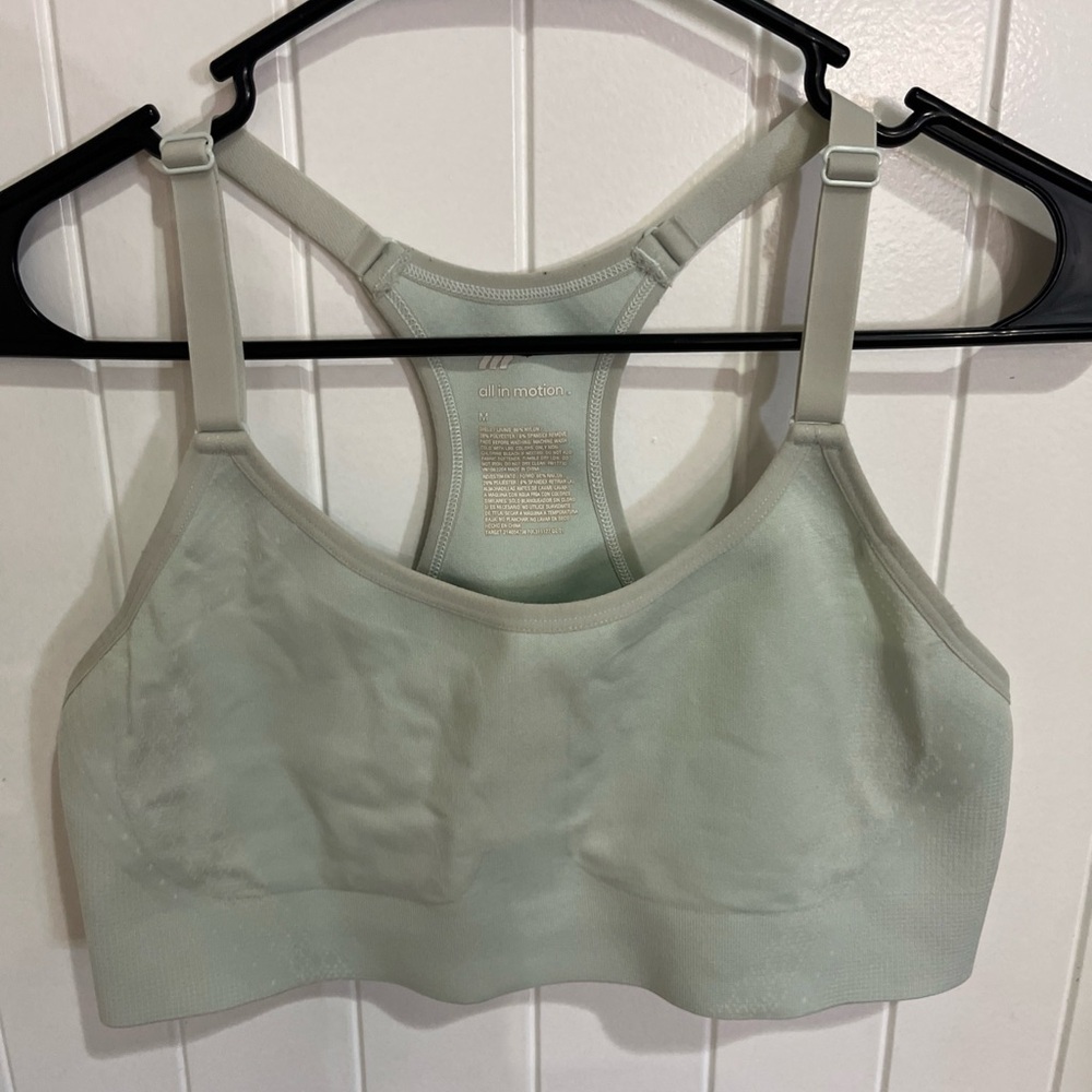 All In Motion Light Green Sports Bra